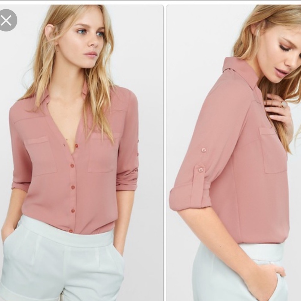 EXPRESS Slim Fit Portofino Shirt XS